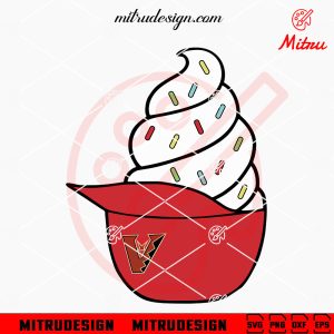 Arizona Diamondbacks Ice Cream Hat SVG, PNG, DXF, EPS, Cricut