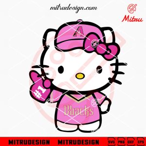 Pink Hello Kitty Arizona Diamondbacks SVG, PNG, DXF, EPS, For Cricut