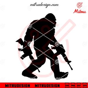 Bigfoot With Guns SVG, Funny Bigfoot SVG, Sasquatch 2nd Amendment SVG, PNG, DXF, EPS