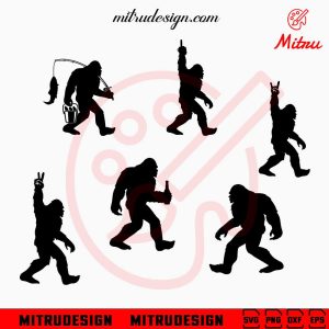 Bigfoot Bundle SVG, Sasquatch SVG, Bigfoot Fishing SVG, PNG, DXF, EPS, Downloads