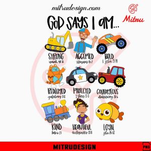 Blippi God Says I Am PNG, Cute Kids PNG, Print