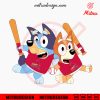 Bluey St Louis Cardinals SVG, Bluey Bingo Cardinals SVG, PNG, DXF, EPS, Cutting Files
