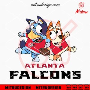 Bluey Atlanta Falcons SVG, Bluey Bingo Falcons Football SVG, PNG, DXF, EPS, Cut Files