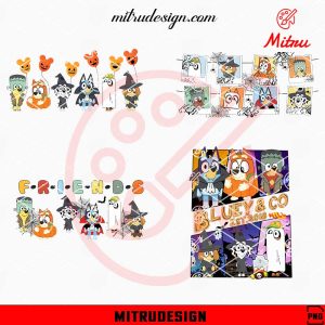 Bluey Friends Halloween Bundle PNG, Digital Download For Shirts