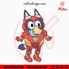 Bluey Iron Man Costume SVG, Cute Iron Man Superhero SVG, PNG, DXF, EPS, Files