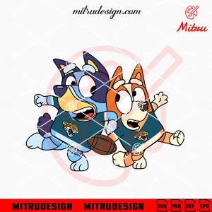 Bluey Jacksonville Jaguars SVG, Bluey Bingo Jaguars Football SVG, PNG, DXF, EPS