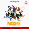 Bluey Green Bay Packers SVG, Bluey Bingo Packers SVG, PNG, DXF, EPS, Cutting Files