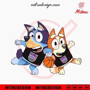 Bluey Sacramento Kings SVG, Bluey Bingo Kings NBA Basketball SVG, PNG, Digital Download