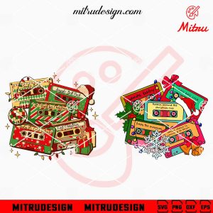 Christmas Music Cassette Tape SVG, Santa Babe SVG, PNG, DXF, EPS, Cutting Files