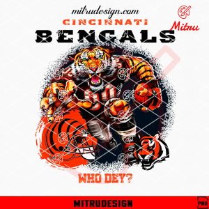Cincinnati Bengals Mascot PNG, Bengals Football Fan PNG, Sublimation File