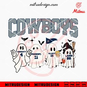 Cowboys Ghost SVG, Dallas Cowboys Halloween Boo SVG, Instant Download