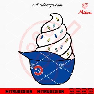 Chicago Cubs Ice Cream Hat SVG, PNG, DXF, EPS, Cricut, Silhouette