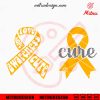 Cure Childhood Cancer SVG, Gold Ribbon SVG, PNG, DXF, EPS, Cricut