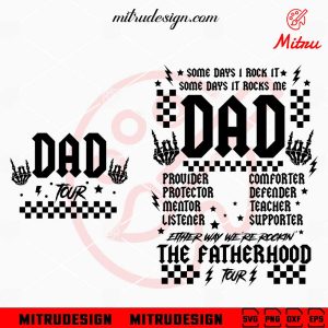 Dad Tour SVG, Rock And Roll Dad SVG, Fatherhood SVG, Funny Father’s Day SVG, Cut Files