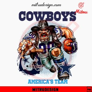 Dallas Cowboys Mascot PNG, Cowboys Football Fan PNG, Instant Download