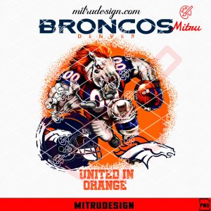 Denver Broncos Mascot PNG, Broncos Football Fan PNG, Instant Download