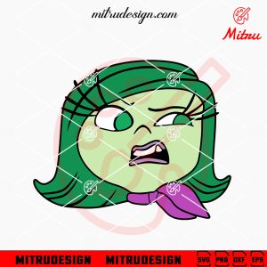 Joy Cartoon Head SVG, Joy Inside Out SVG, PNG, DXF, EPS, Cricut Disgust Inside Out Head SVG, PNG, DXF, EPS, Cutting Files
