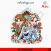 Disney Frozen Christmas PNG, Elsa Anna Olaf Christmas PNG