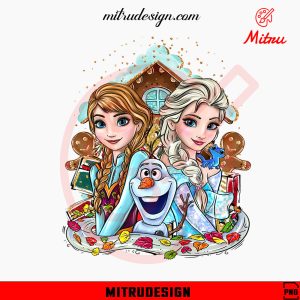 Disney Frozen Christmas PNG, Elsa Anna Olaf Christmas PNG