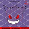 Gengar Pokemon Face SVG, PNG, DXF, EPS, Instant Download