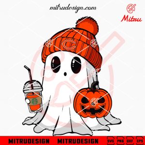 Cute Cowboys Ghost Beanie Hat SVG, Dallas Cowboys Halloween SVG, For Cricut Chicago Bears Ghost Beanie Hat SVG, Bears Football Halloween SVG, PNG, DXF, EPS