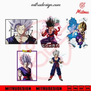 Gohan Bundle SVG, Gohan Beast SVG, Anime Dragon Ball SVG, PNG, DXF, EPS, Cutting Files