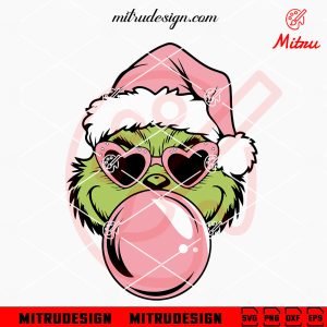 Grinch Bubble Gum SVG, Trendy Grinchmas 2024 SVG, PNG, DXF, EPS, Files