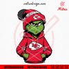 Grinch Wearing Chiefs Hoodie SVG, Kansas City Chiefs Boy Christmas SVG, PNG, Clipart