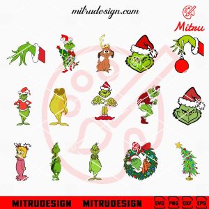 Grinch Bundle SVG, Cindy Lou Who SVG, Grinch Stole Christmas SVG, Designs