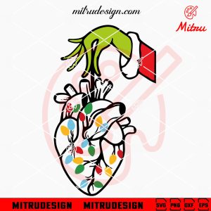 Grinch Hand Cardiac SVG, PNG, DXF, EPS, Cricut Silhouette