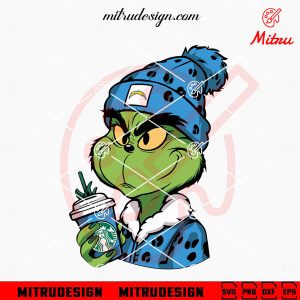 Grinch Leopard Los Angeles Chargers SVG, PNG, DXF, EPS, Cutting Files