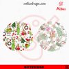 Grinch Pattern Christmas Ornaments PNG, Instant Digital Download