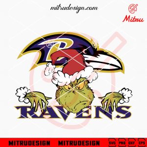 Grinch Baltimore Ravens SVG, Baltimore Football Christmas SVG, Instant Download