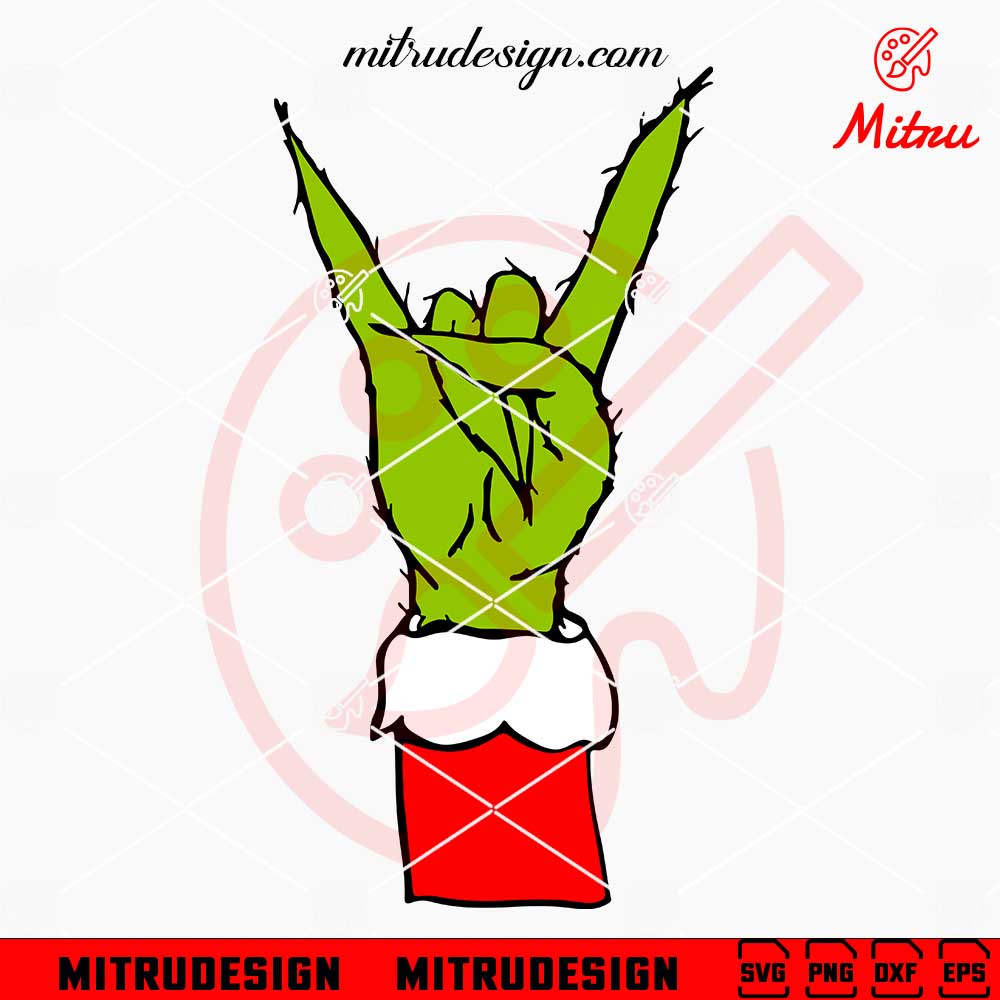 Grinch Rock Hand SVG, Grinchmas SVG, PNG, DXF, EPS, Cut Files Grinch Rock Hand SVG, Grinchmas SVG, PNG, DXF, EPS, Cut Files