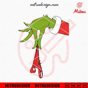 Grinch Holding Thong SVG, Funny Adult Grinchmas SVG, PNG, DXF, EPS, For Girls