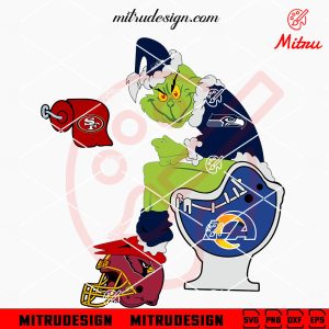 Grinch Seattle Seahawks On Toilet SVG, Grinch Seahawks Football Christmas SVG, Vector
