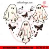 Halloween Heart SVG, Cute Halloween SVG, Spooky Ghost SVG, Cut Files