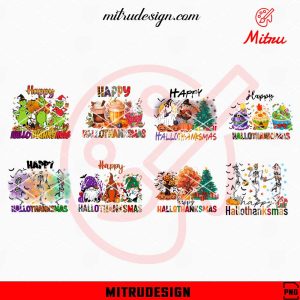 Happy Hallothanksmas Bundle PNG, Halloween Thanksgiving Christmas PNG, Holiday Season PNG