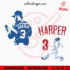 Harper 3 SVG, Bryce Harper Phillies SVG, PNG, DXF, EPS, For Shirt