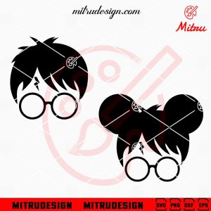 Harry Potter Head SVG, Wizard SVG, PNG, DXF, EPS, Cricut