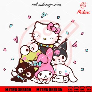 Hello Kitty Sanrio Friends SVG, My Melody SVG, Keroppi SVG, Badtz Maru SVG