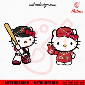 Hello Kitty Arizona Diamondbacks SVG, PNG, DXF, EPS, Download Files