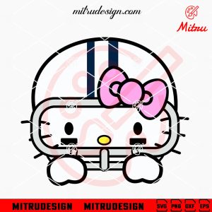 Hello Kitty Dallas Cowboys Peeking SVG, Cute Cowboys Football NFL SVG, PNG, Cricut