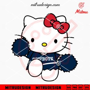 Hello Kitty Dallas Cowboys Cheerleader SVG, Cute Cowboys Cheerleading SVG