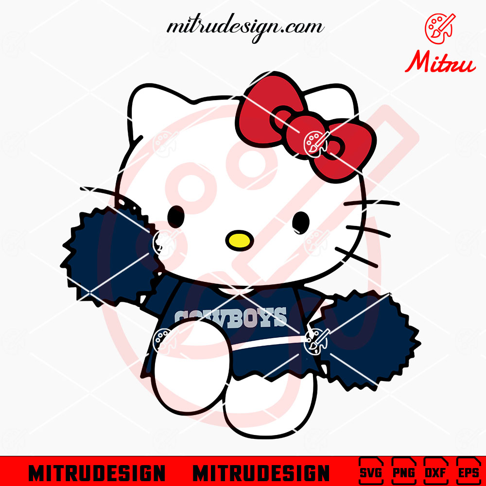 Hello Kitty Dallas Cowboys Cheerleader SVG, Cute Cowboys Cheerleading SVG Hello Kitty Dallas Cowboys Cheerleader SVG, Cute Cowboys Cheerleading SVG