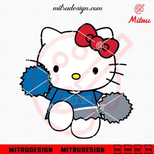 Hello Kitty Detroit Lions Cheerleader SVG, Cute Lions Fan SVG, PNG, DXF, EPS