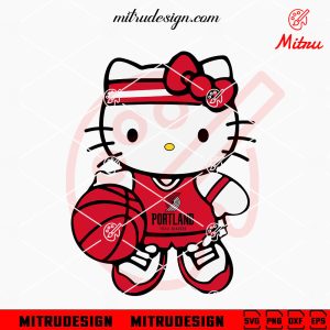 Hello Kitty New Portland Trail Blazers SVG, PNG, DXF, EPS, Digital Download