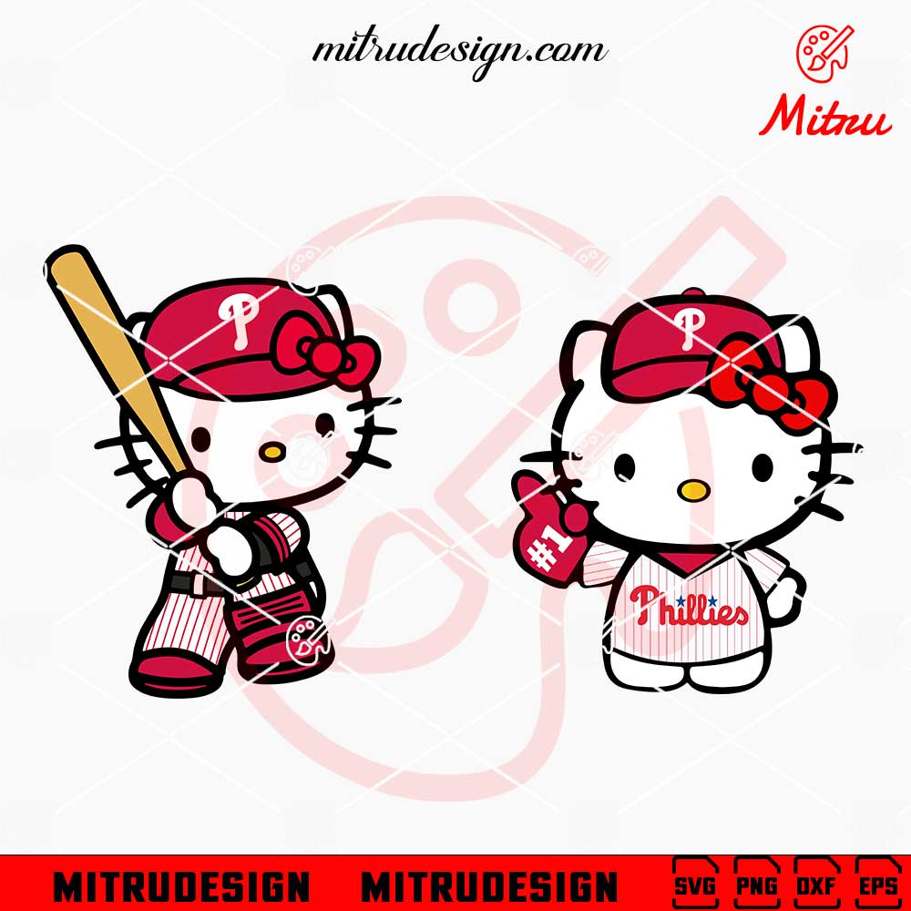 Hello Kitty Philadelphia Phillies SVG, PNG, DXF, EPS, Digital Art Hello Kitty Philadelphia Phillies SVG, PNG, DXF, EPS, Digital Art