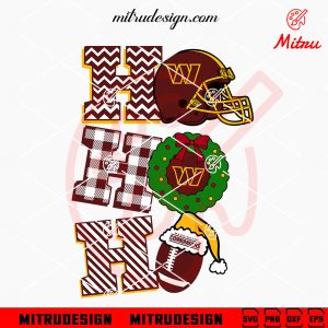 Washington Commanders Ho Ho Ho SVG, Commanders Football Christmas SVG, PNG, DXF, EPS