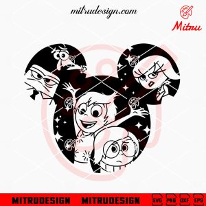 Inside Out Mouse Ears SVG, Inside Out Disney SVG, PNG, DXF, EPS, Cricut